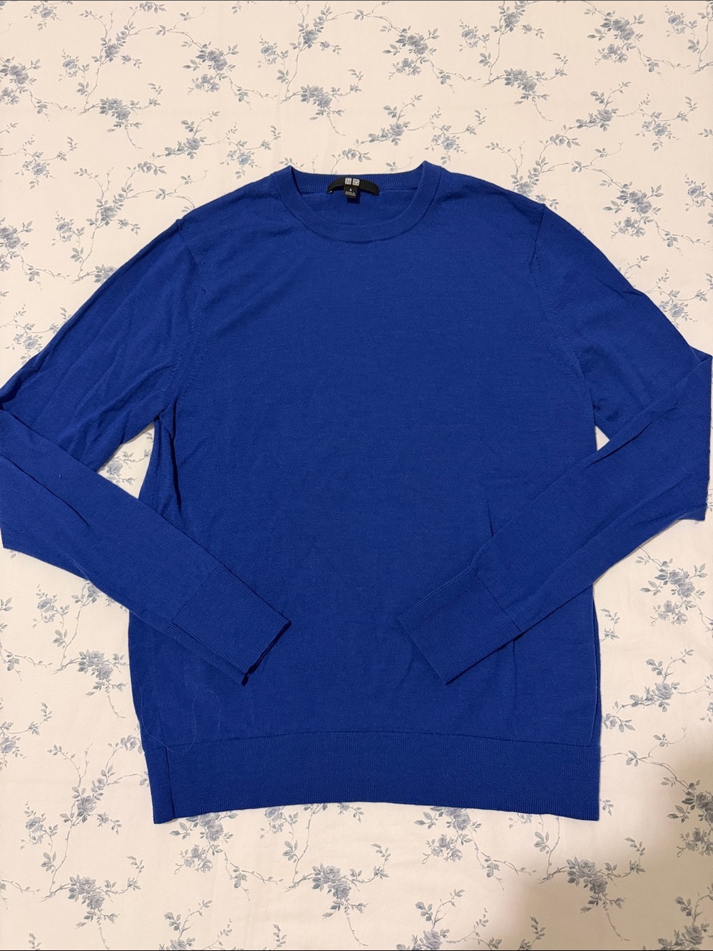 Uniqlo Women’s Crew Neck Wool Sweater - Royal Blue, Size Small